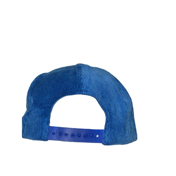 Vintage Zermatt Switzerland Ski SnapBack Hat Blue Corduroy With Ski Pins - Picture 4 of 5